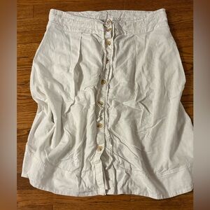 a new day White Button-Front A-Line Skirt
